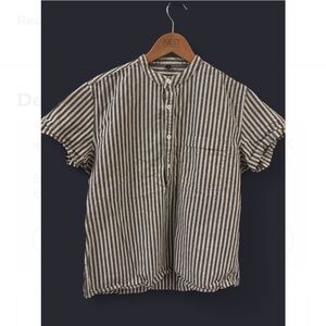 SHEIN Black and White Casual Button Down Shirt